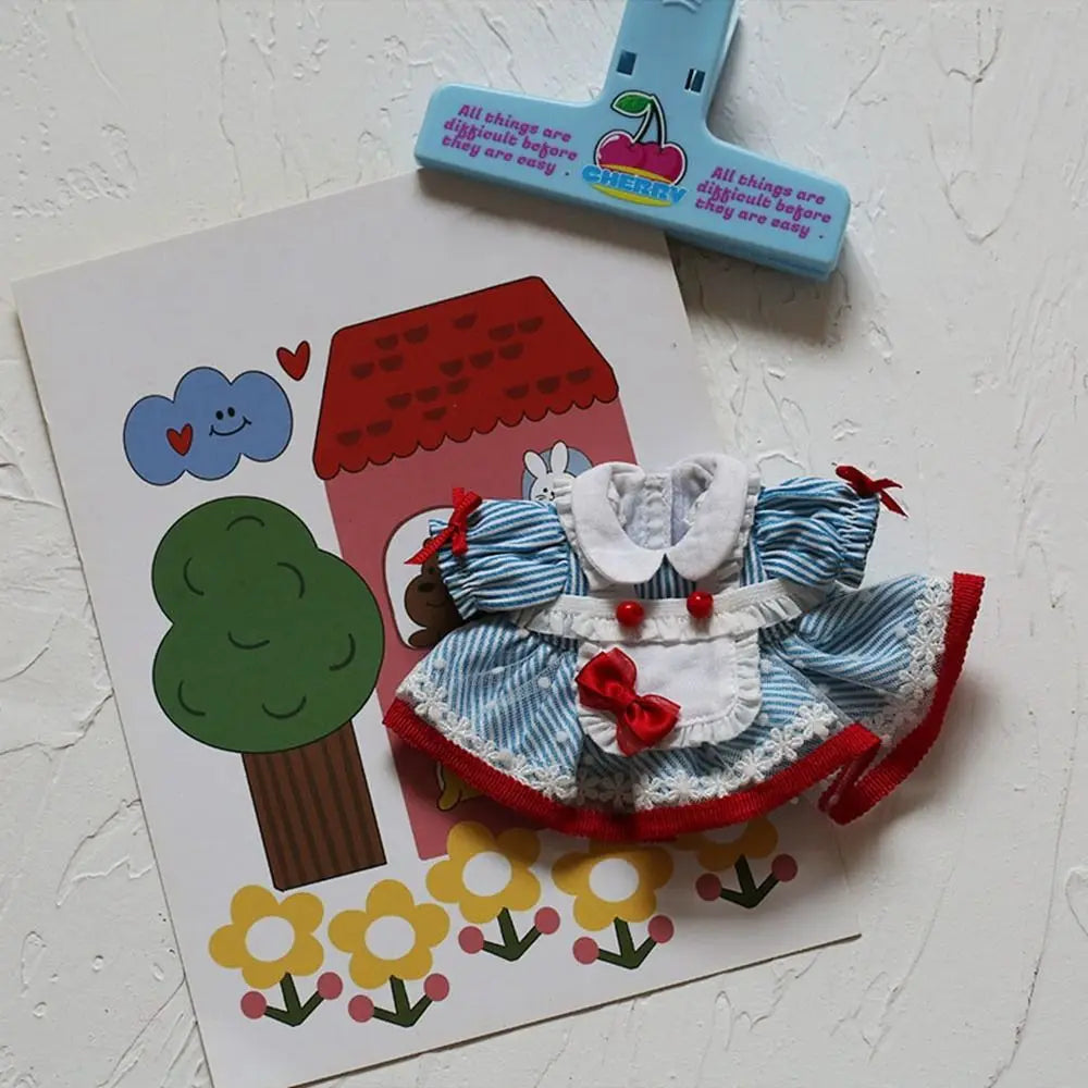 New Handmade Doll Lovely Clothes Cute Lolita Princess Dress 5 Colors Dolls Clothes For 10cm Cotton Doll Quake