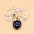 Spring Sweater Chain Perfume Bottle Necklace Natural Stone Fluorite Pendant For Women Christmas Halloween Gift Chain 80cm Quake 23x37x13mm
