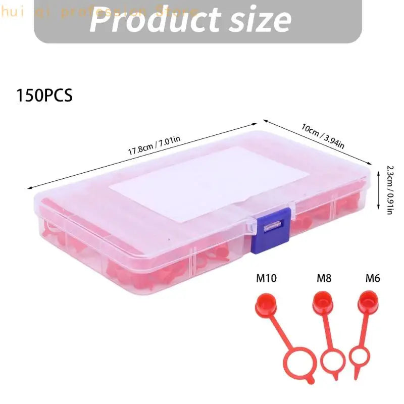 Red Grease Zerk Fitting Dust Cap Set for Routine Maintenance Tasks H8WE Quake