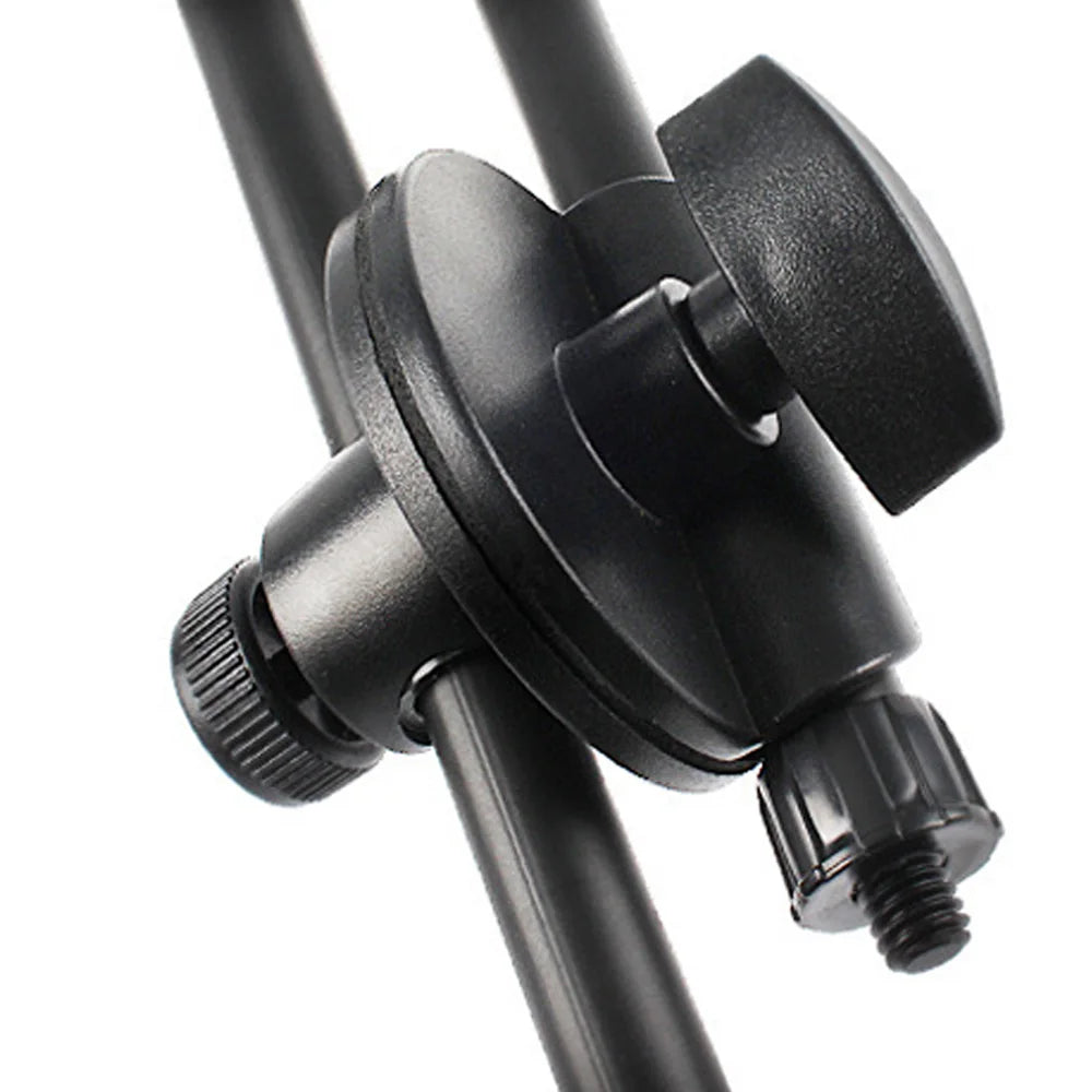 Tripod Microphone Stand Boom Mic Stand with 2 Mic Clip Holder Collapsible Adjustable Mic Bracket Quake