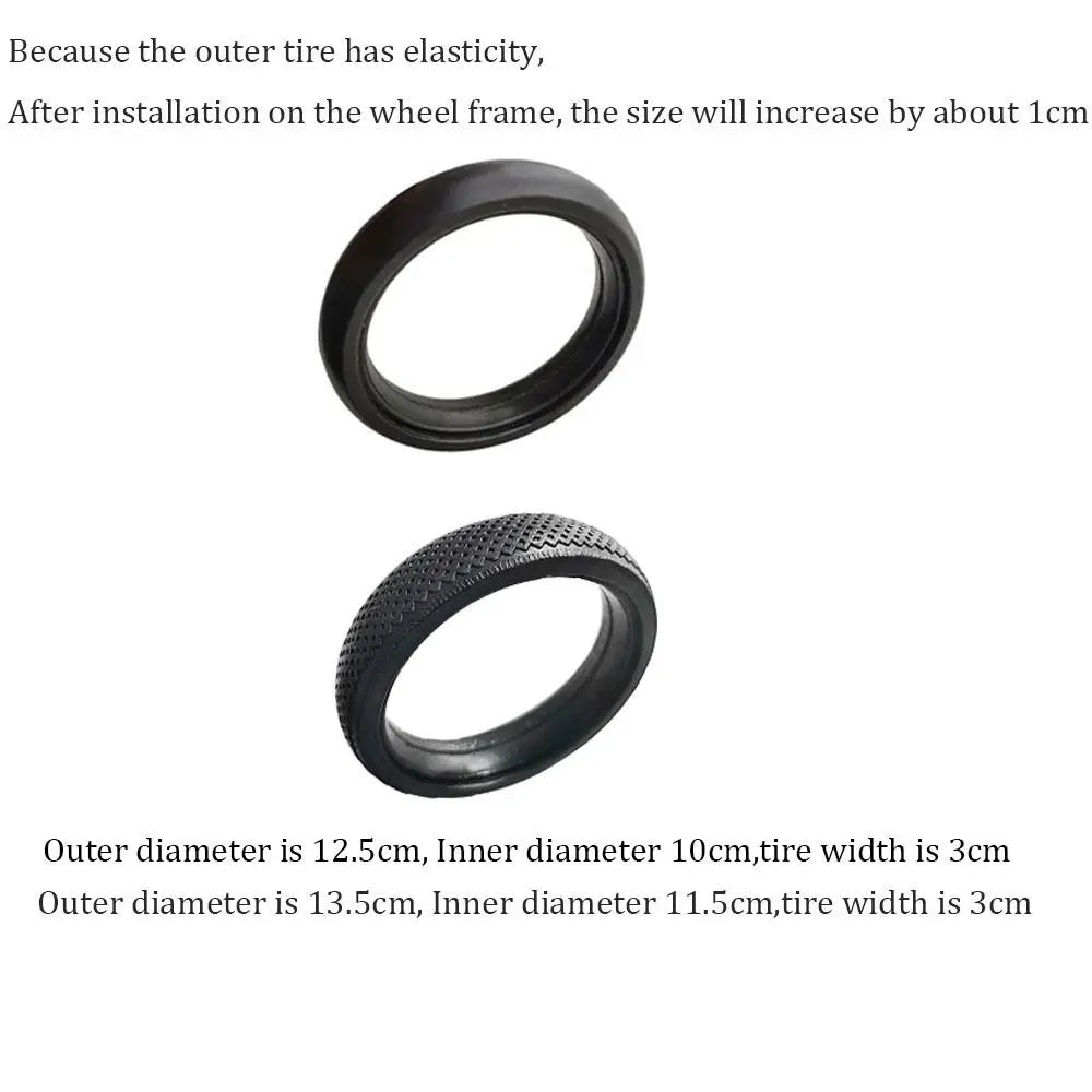 Rubber Baby Stroller Wheel Tyre Silent Bearings Durable Stroller Spare Part Stroller Replacement for Babyzenes Yoyo Yoya YuYu Quake