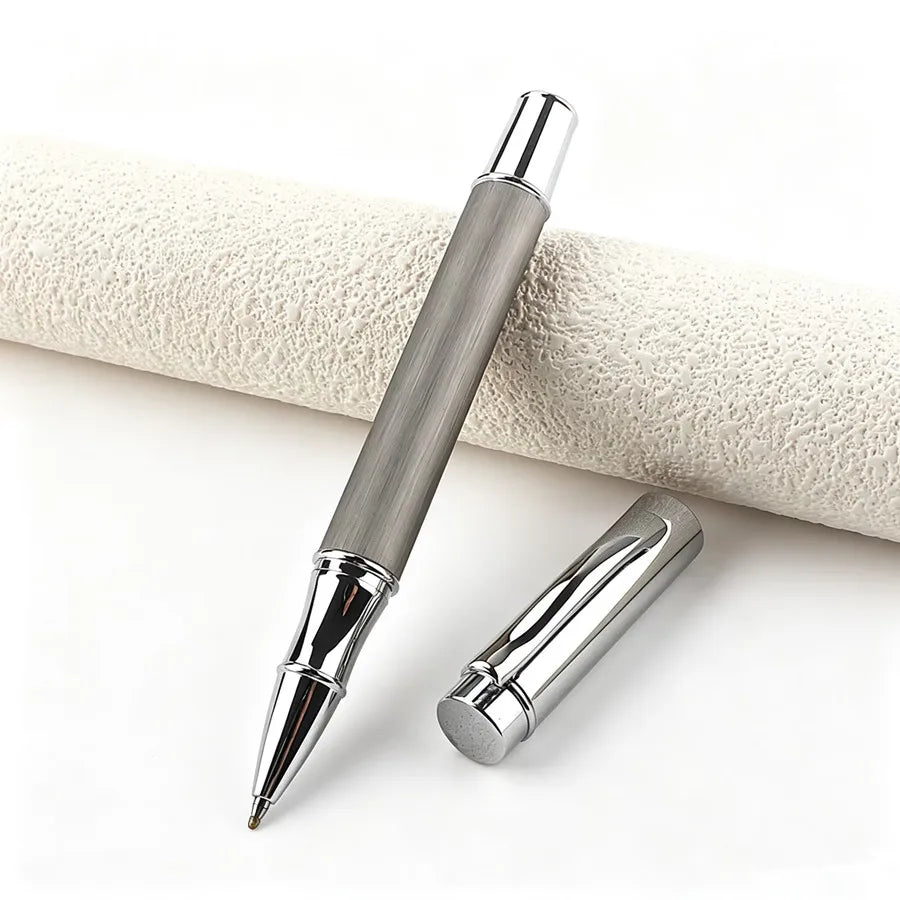 Metal Wood Grain Rollerball Pen Business Office Signature Pen 0.7mm Black Ink Gel Pen School Supplies Gift Quake 996-2