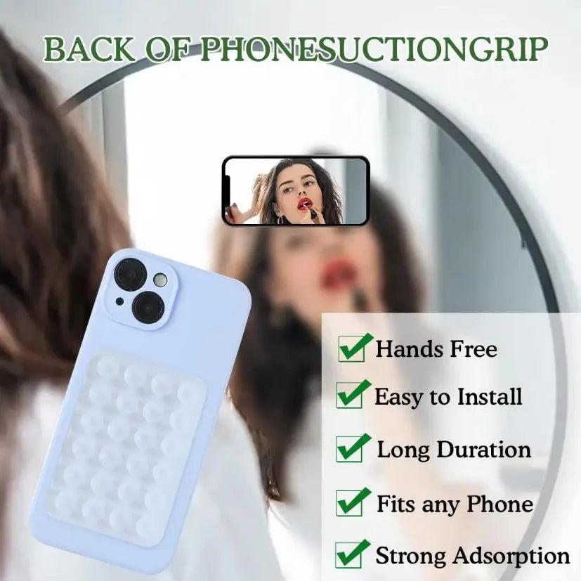 Silicone Suction Phone Holder Mat Multifunctional Suction Cup Wall Stand Square Anti-Slip Single-Sided Case Mount Back Sticker Quake