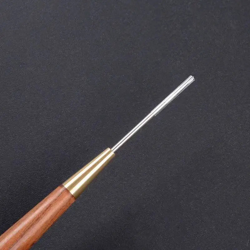 Sandalwood single handle pointed tea needle tea knife long taper Pu'er tea knife tea needle DIY long handle Pu'er tea tea set Quake