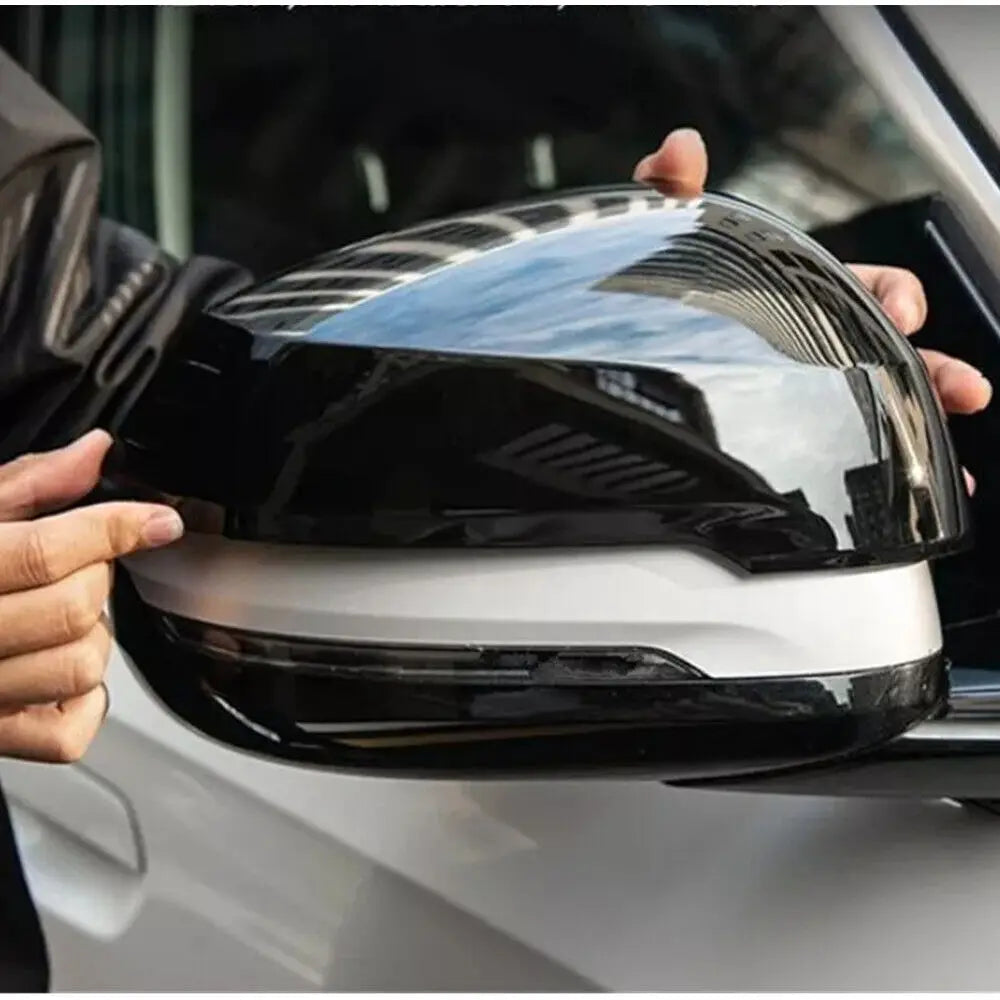 Self-Adhesive Stick On LHD Carbon Fiber Look Rearview Side Door Mirror Cover Trim For BMW X1 iX1 X2 iX2 U11 U10 2023-2026 Quake