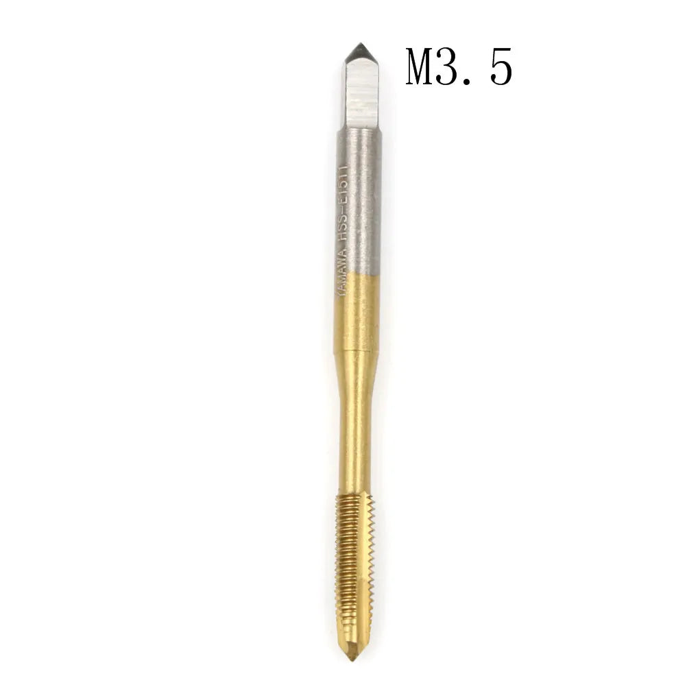 1Pcs M2/M2.5/M3/M3.5/M4/M5/M6/M8 HSS Metric Straight Flute Thread Screw Tap Plug Tap Quake Style4