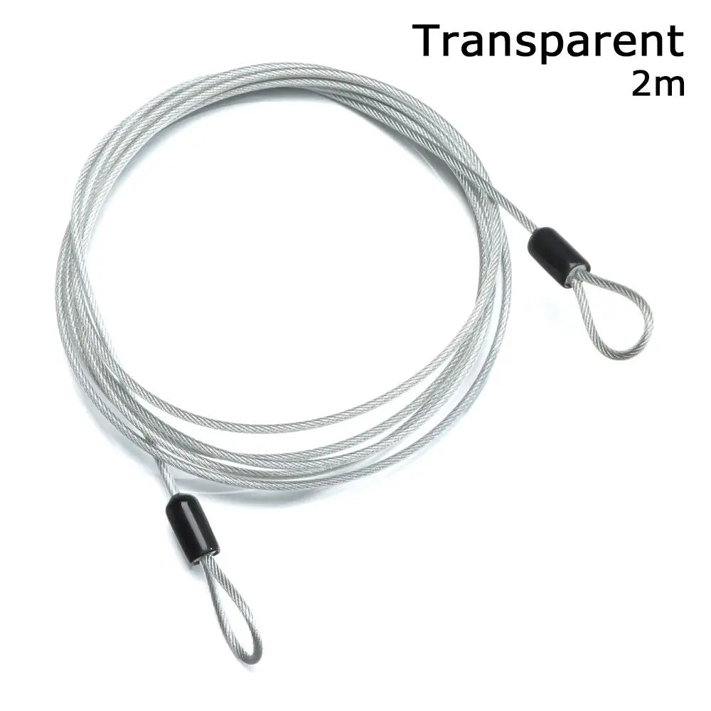 Bicycle Accessories Security Safety Rope Anti-theft Ropes Steel Cable Lock Cycling Strong Wire Road Bike Lock Bicycle Lock Wire Quake Transparent-2 meters