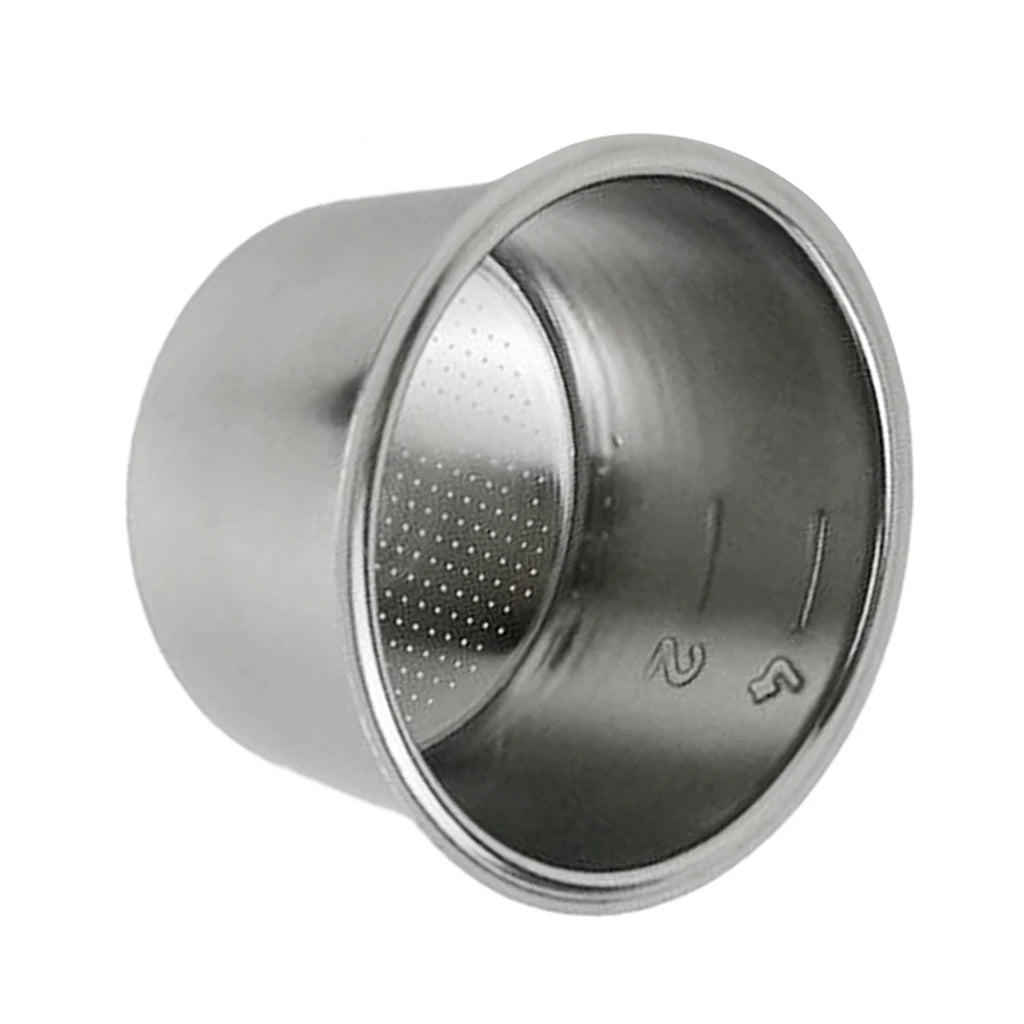 Double Layer Coffee Maker Filter Stainless Steel Powder Bowl Replacement for Home Espresso Machine Quake