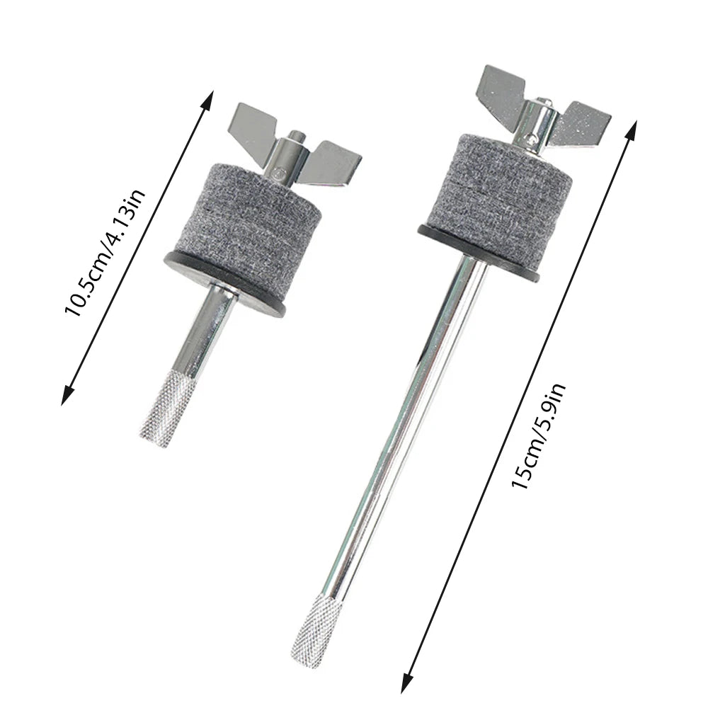 Straight Cymbal Stacker Rod Cymbals Stacking Pole Attachment with Wing Nut Quake