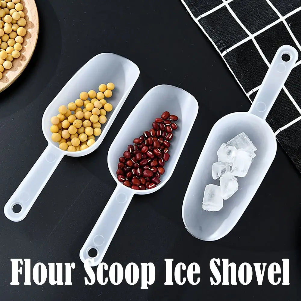 Frosted Flour Scoop Multifunctional Plastic Kitchten Tool Measuring Scoops Ice Shovel Dessert Buffet Coffee Tea Quake