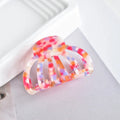 Acetic Acid Grab Clip Hollow Summer Hairpin Color Sweet Girls Women Headwear Hair Styling Tools Accessories Quake 7