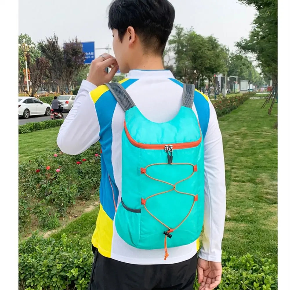 Foldable Sports Backpack Ultra Lightweight Waterproof Nylon Fabric Outdoor Packable Backpack High-capacity Fitness Bag Quake