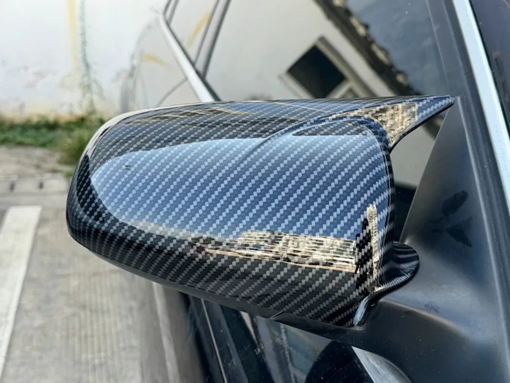 For Audi A3 S3 A4 S4 B6 A6 C6 Car Sticker Rearview Side Mirror Cover Wing Cap Exterior Door Rear View Case Trim Carbon Fiber Quake