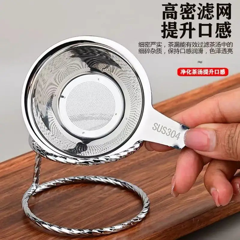 Tea drain 304 stainless steel tea filter tea filter high-end tea filter tea set accessories tea filter Quake