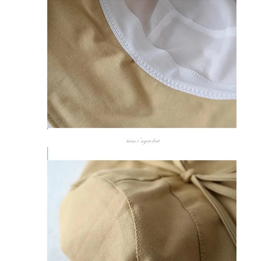 Fashion Solid Color Women Bucket Hat Sunscreen Adjustable Sun Hats Foldable Sun Prevent Hats Quake