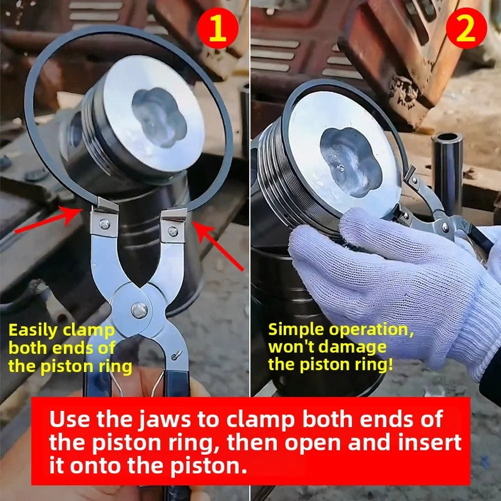 Stainless Steel Piston Ring Pliers for Car with High Tension Spring and Comfortable Handle for Reduced Fatigue Quake