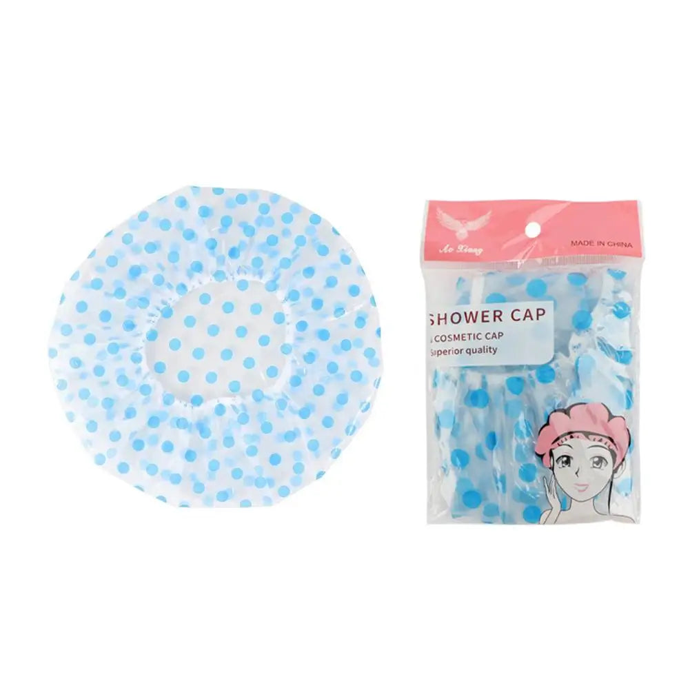 Shower Cap For Women, Elastic And Reusable Hair Bath Caps, Waterproof Bathing Hat Stocking Stuffers For Women Ladies Spa Salon Quake B CN