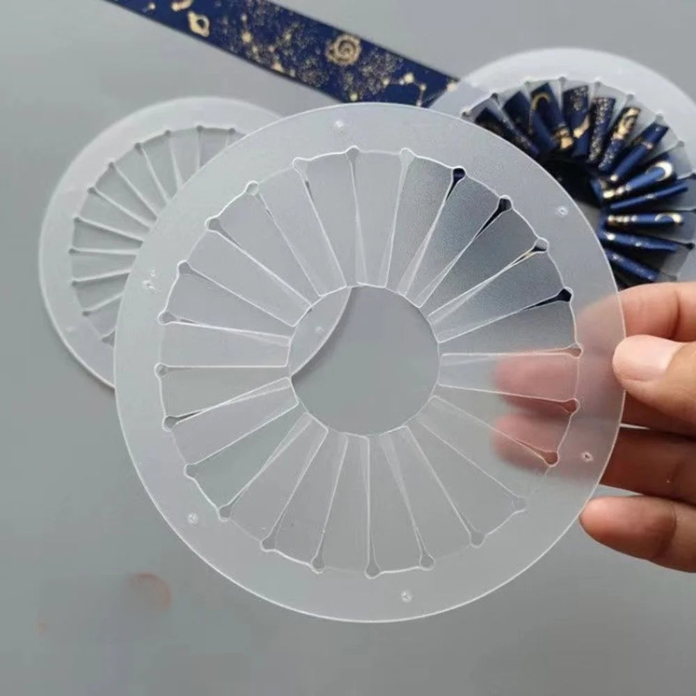 9cm 12cm 15cm Rosette Maker Ribbon Flowers DIY Fabric Flower Maker Clear Tabletop Figurines Ribbon Brooch Badge For Beginners Quake