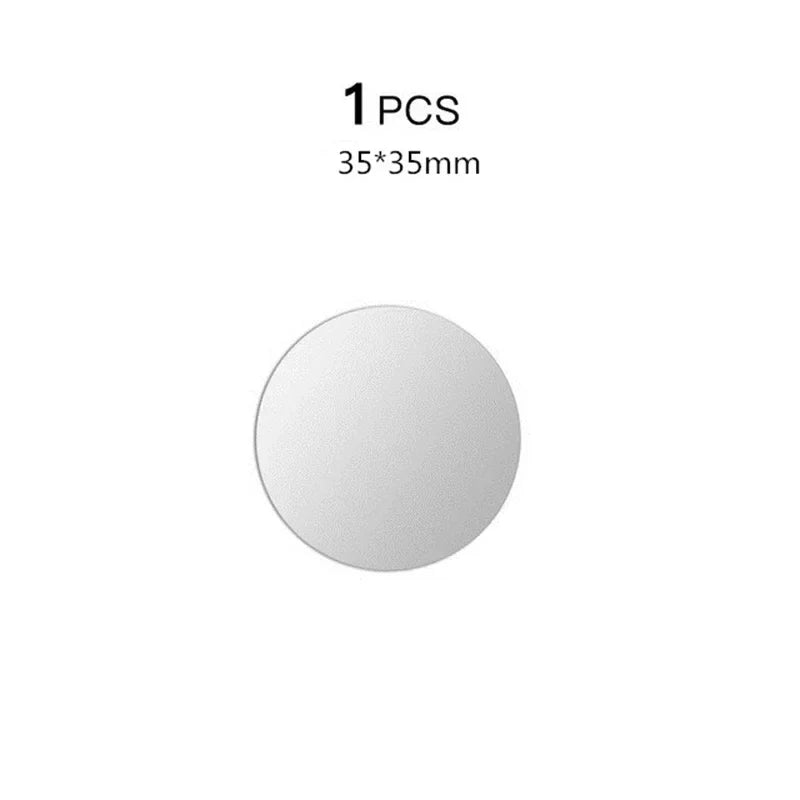 Self-adhesive Iron Sheet Sticker Metal Plate for Magnetic Car Phone Holder 1/3/5PCS Magnet Mobile Phone Stand Mount For iPhone Quake 1PCS silver 35mm