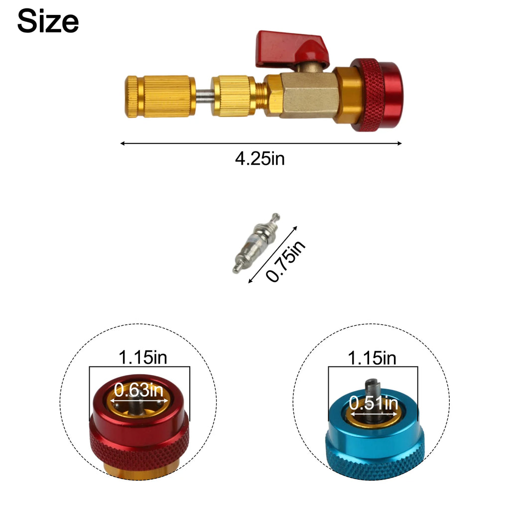 For R134A valve core installer and remover tool kit with easy installation and comprehensive maintenance features Quake