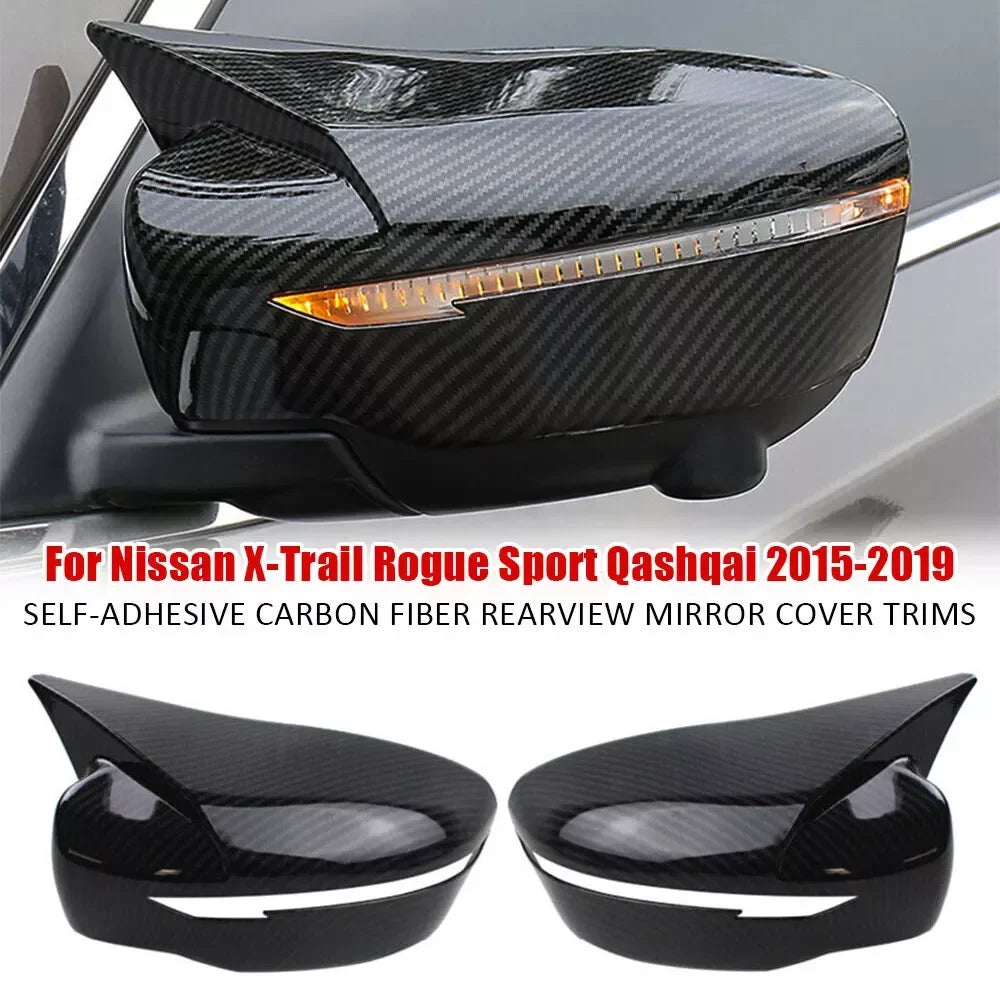 For Nissan Qashqai X-Trail Murano Rogue Pathfinder 2015-2019 Car Rearview Side Mirror Cover Wing Cap Rear View Case Trim Sticker Quake