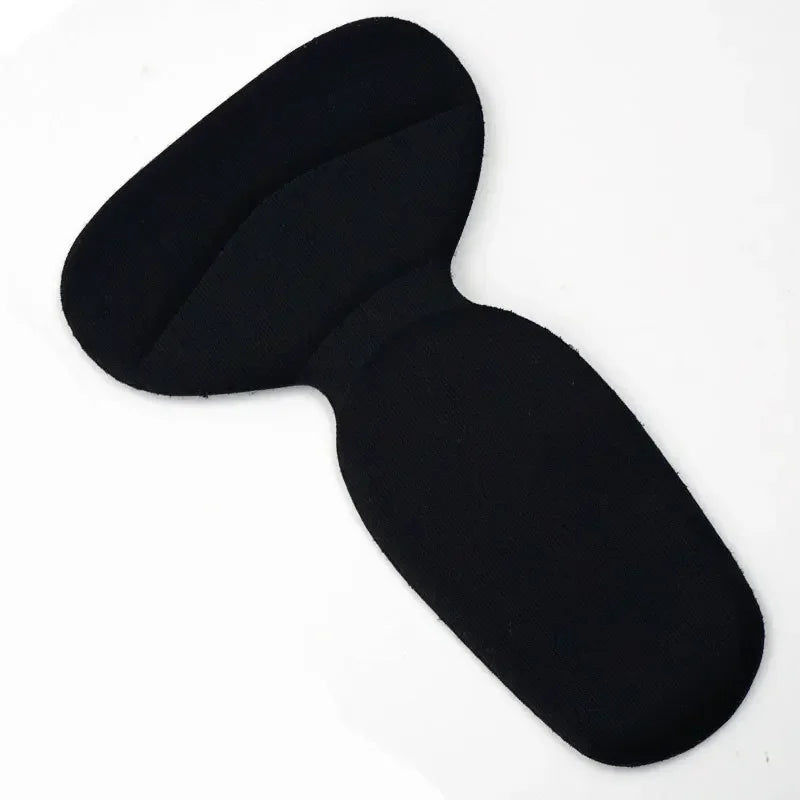 Heel Stickers Shoe Cushion Heel Protector for Shoes T Shape Sponge High Heels Inserts Heel Pads Shoe Adjuster Women Half Insoles Quake black