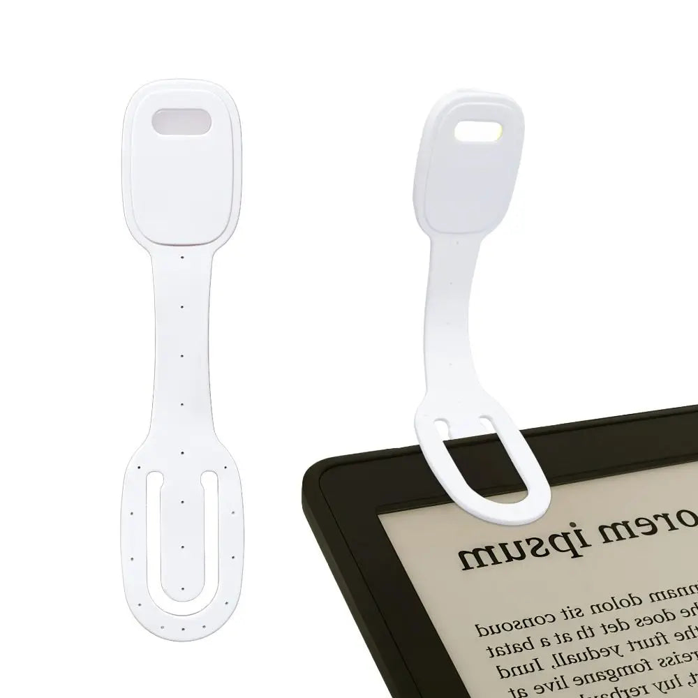 2-in-1 Clip-On Book Light Rechargeable Ultra-thin Mini Book Light with Dimmable Brightness Eye-Caring LED Reading Light Travel Quake