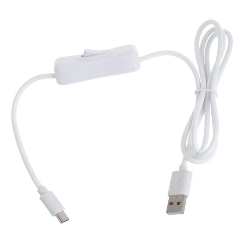 USB Cable withSwitch Type-C USB2.0 Adapter Cord 5V3A Type C to USB A Charger and Data Transfer forRaspberryPi 4B hubs K1KF Quake
