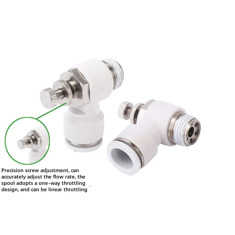 Pneumatic quick connect connector SL /SA 4 6 8 10 12mm M5 "1/8" 1/4 "3/8" 1/2 air speed regulating valve Accelerator valve Quake