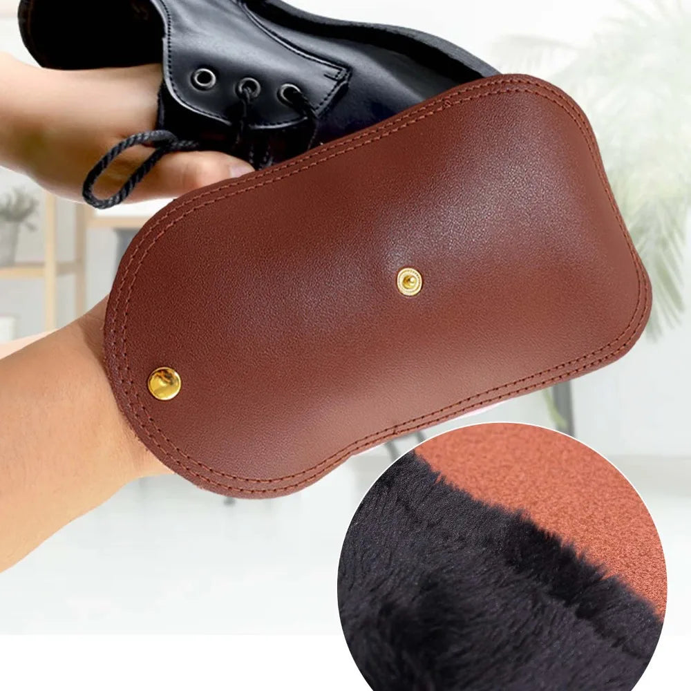 Shoes Polishing Glove Multifunctional Leather Handbag Polishing Cleaning Cloth Soft Plush Shoe Shine Cloth Handheld Towel Brush Quake