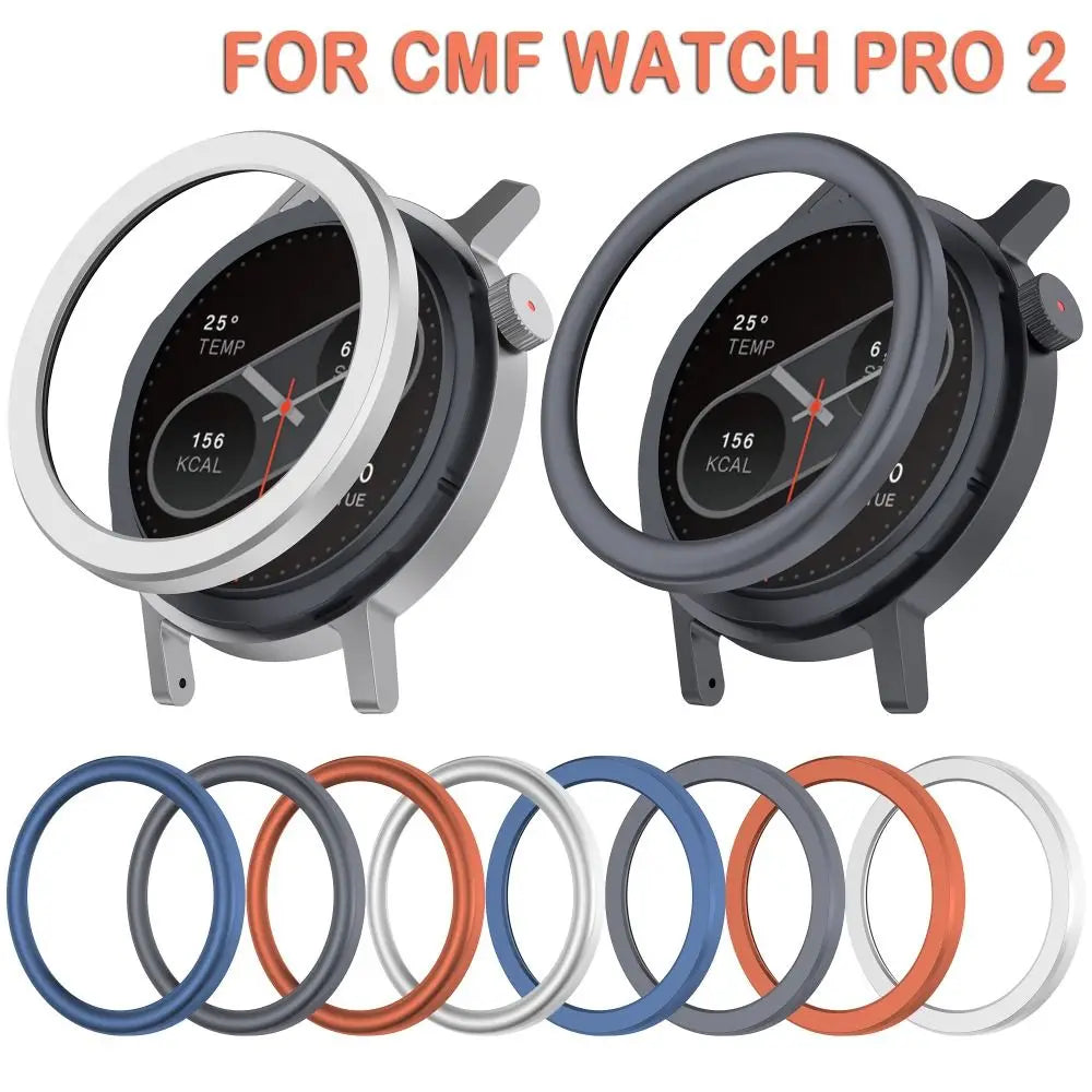 Stainless Steel Metal Bezel Ring Protective Decorative Watch Bezel Shell Replacement Anti-Scratch for CMF Watch Pro 2 Quake