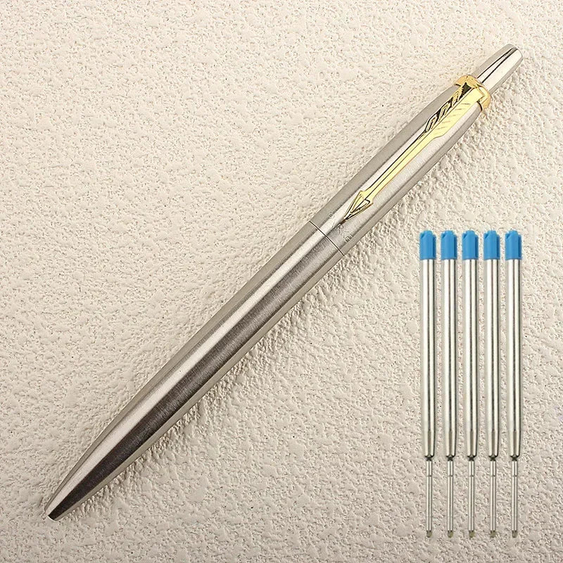 New Luxury Metal Ballpoint Pen Office Commercial Press Metal Pens Gift Automatic Ball Pens for School Quake T-6