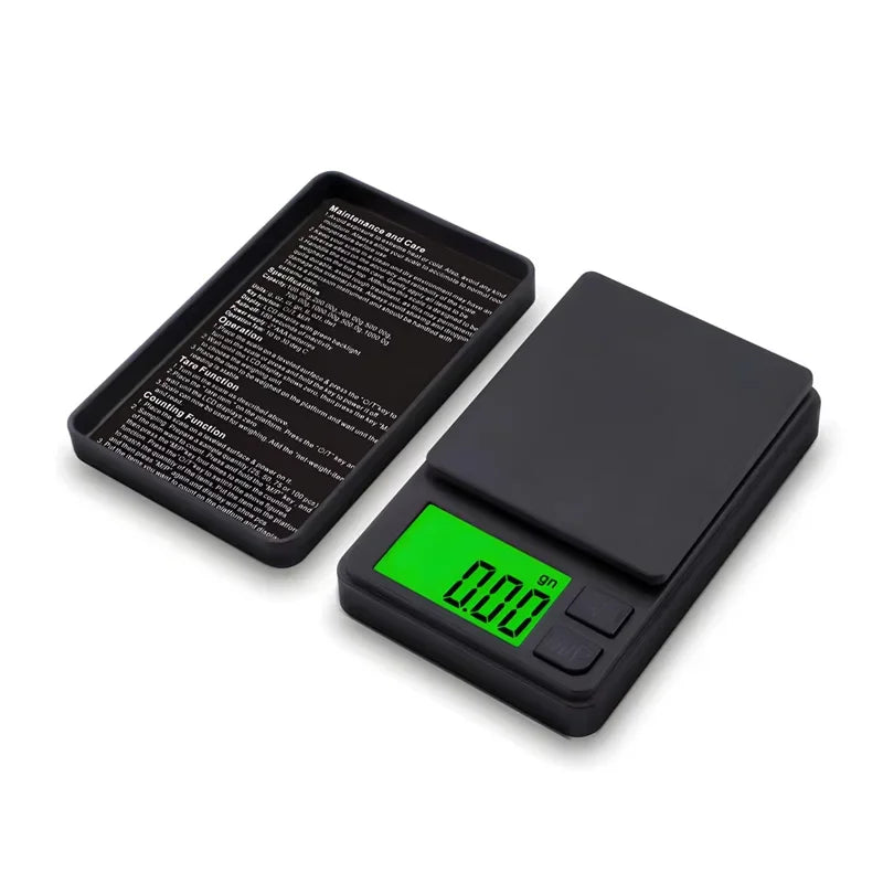Precision Pocket Scale 1000g X 0.01g - Digital Gram Food Jewelry Ounces/Grains Scale Digital Pocket Scale Mini Scale Tiny Scale Quake