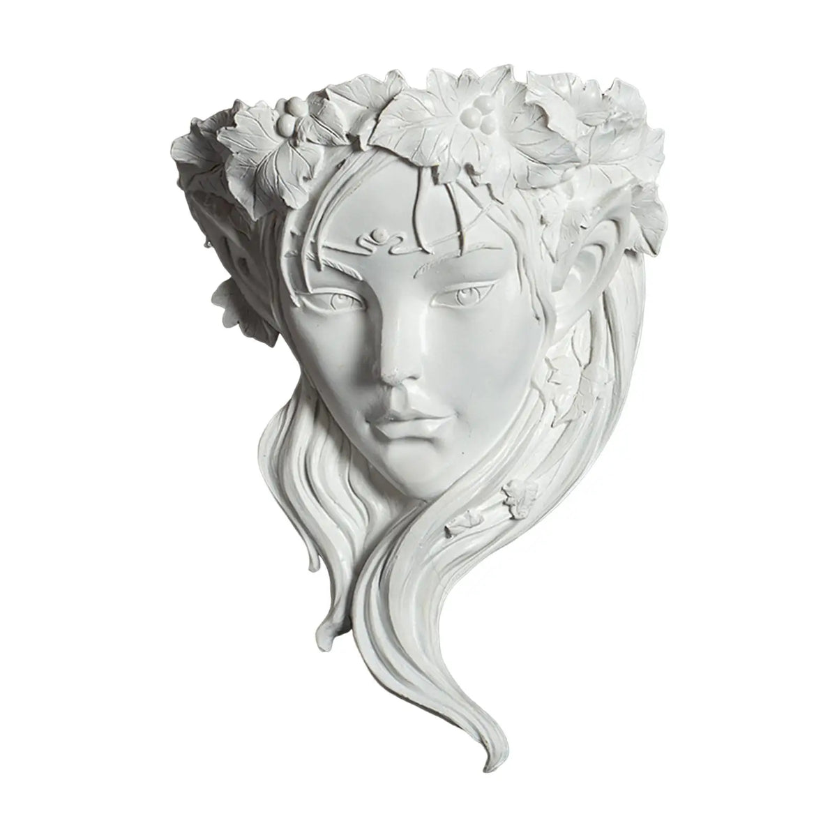 Wall Planter Resin Crafts Decorative Cute Wall Art Decoration Head Flower Pot Goddess Statue for Home Hanging Living Room Quake