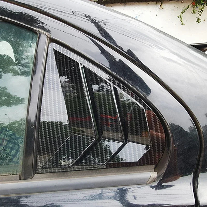 For Mitsubishi Lancer EX X EVO 2008-2018 Rear Window Side Vent Shutter Louver Cover Trim Car Accessories Auto Parts Carbon Fiber Quake