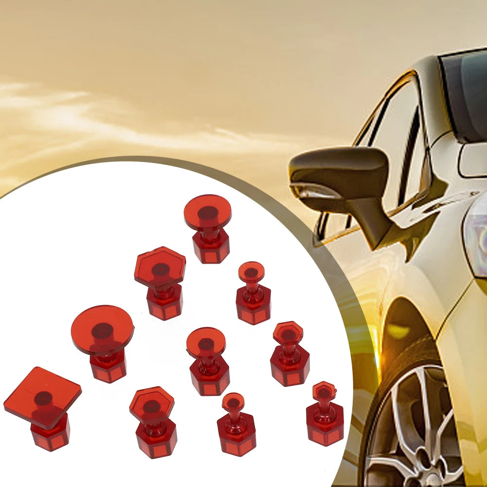 Dent Removal Tools Glue Tabs 10pcs High Quality Multiple Purposes Nylon T Bar Hammer Car Accessories Glue Tabs Quake