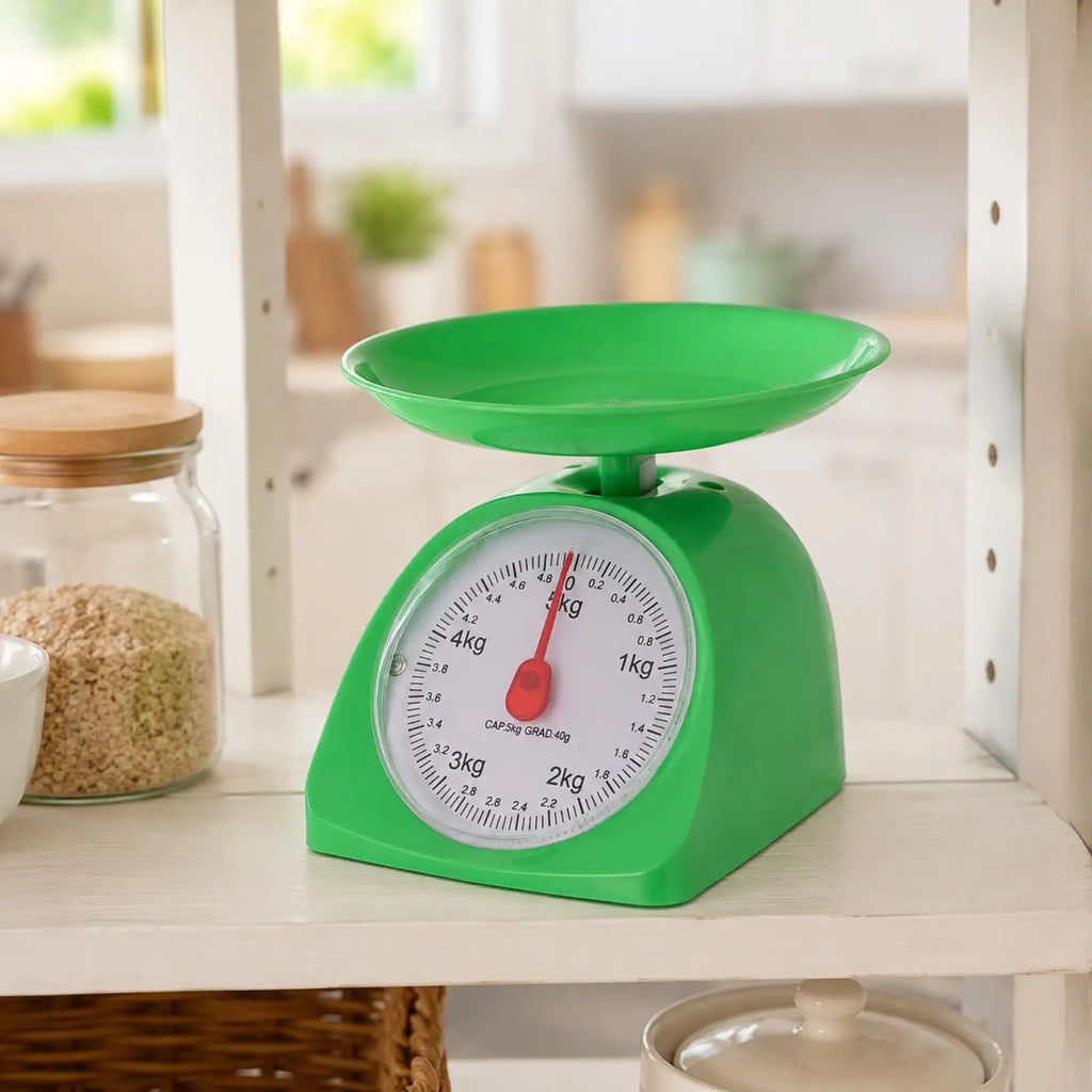 Kitchen Weighing Scale Mechanical Spring Type 5kg Analog Display for Ingredient Measurement in Kitchen Classroom Quake