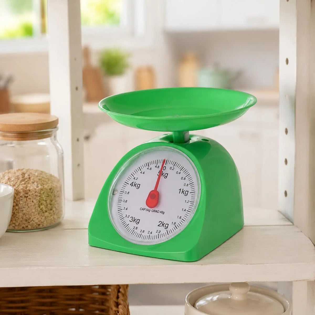 Kitchen Weighing Scale Mechanical Spring Type 5kg Analog Display for Ingredient Measurement in Kitchen Classroom Quake