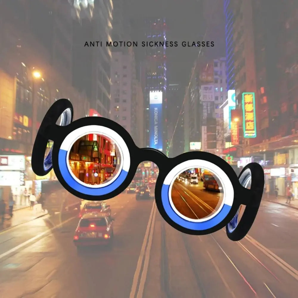 Portable Anti-Motion Sickness Eyeglass Carsickness Airsickness Natural Nausea Relief Glasses No Lens Anti-Nausea Quake