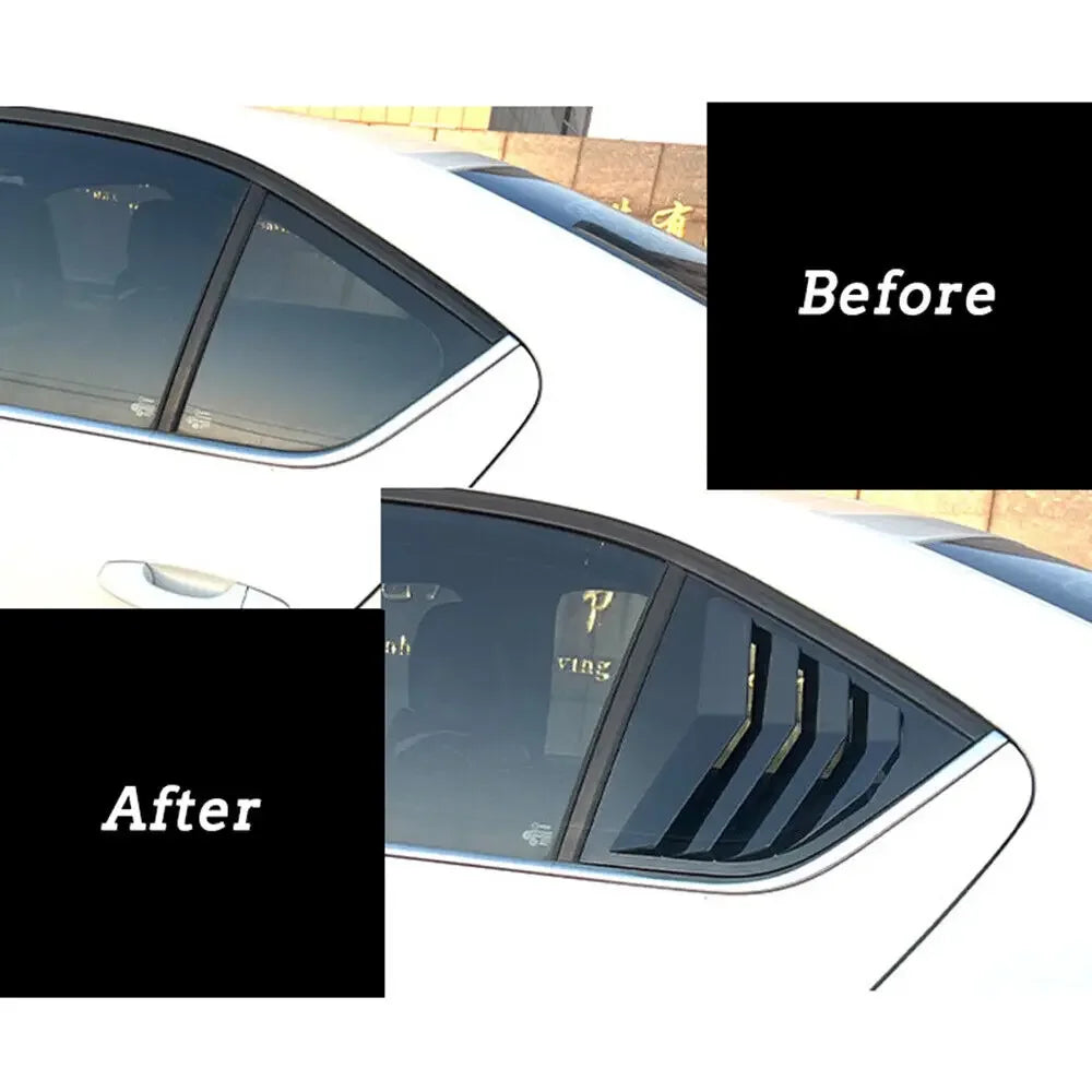 For Skoda Octavia MK3 2013-2019 Car Rear Louver Window Side Shutter Cover Trim Sticker Vent Scoop ABS Carbon Fiber Accessories Quake