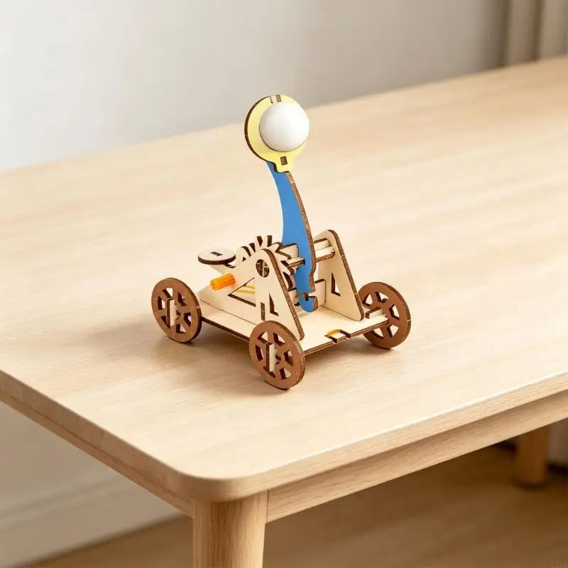 Wooden Ancient Catapult Model Craft Set Adjustable Angles Kids Educational Toy For Classroom Science Experiment K1KF Quake