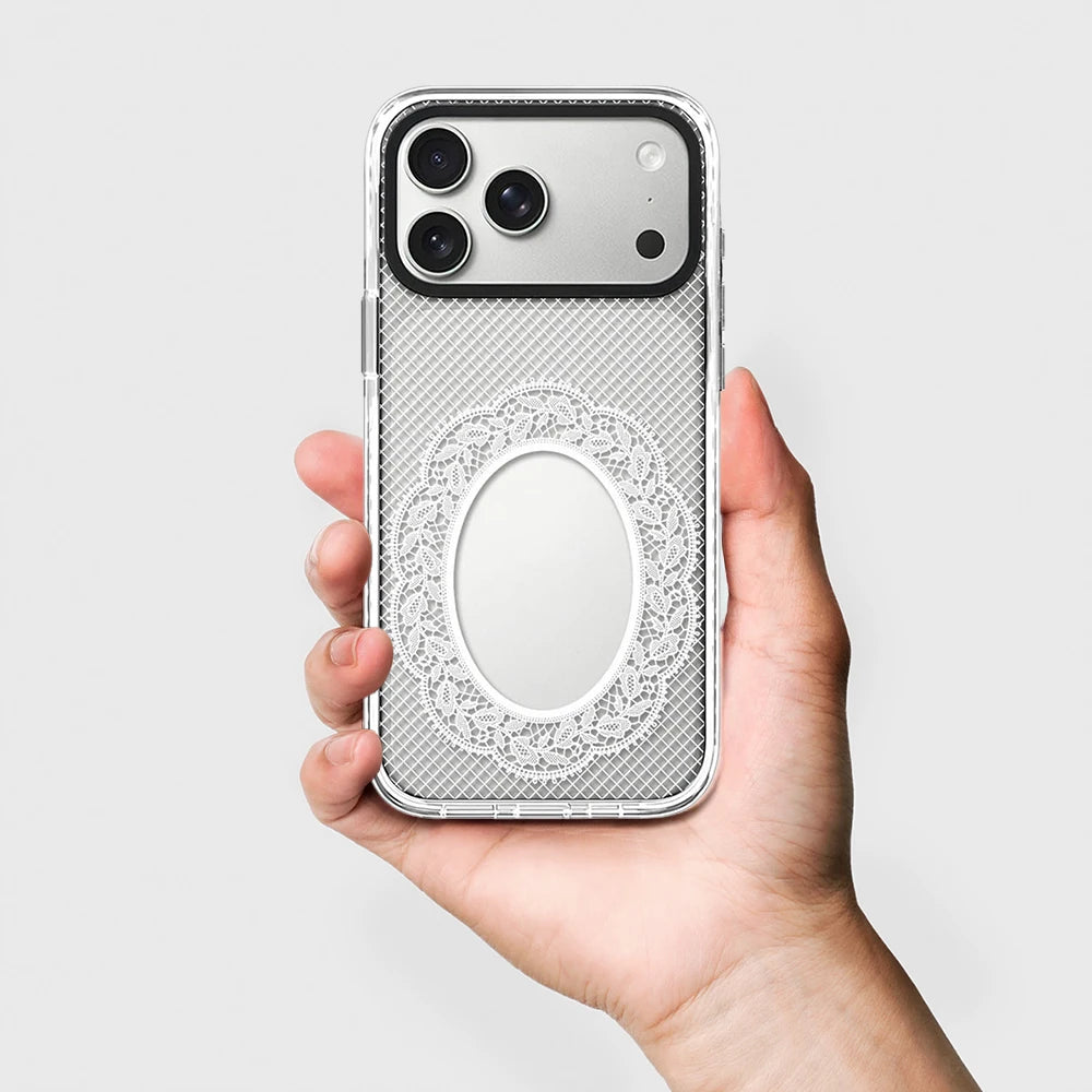6082518 White Border Magnetic Phone Case Cover for IPhone 14 15 16 17 18 Pro Max Case Quake