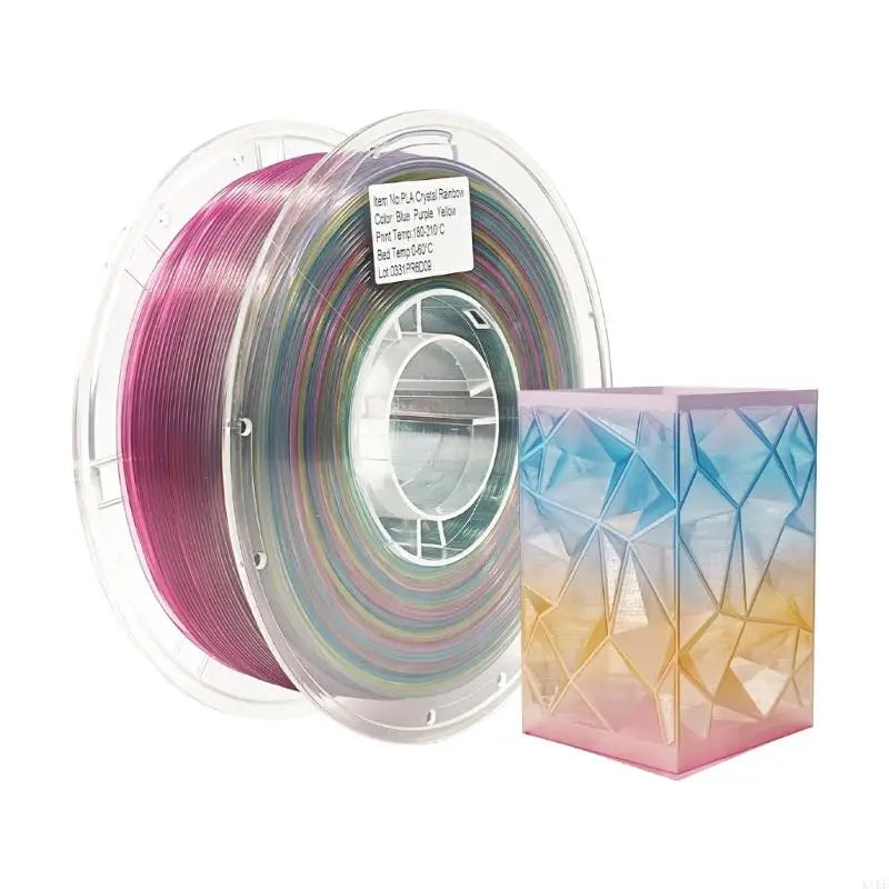 Translucent Printing Filament PLA1.75Mm 1Kg Spool, Crystal-Style Material for Hobby Models and Creative Parts K1KF Quake BluePurpleYellow CN