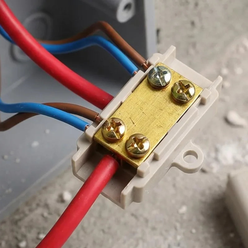 5/1Set T-type Branch Wiring Terminal Quick Wire Connector Block Electrical Cable Junction Box High Power Splitter Wire Connector Quake