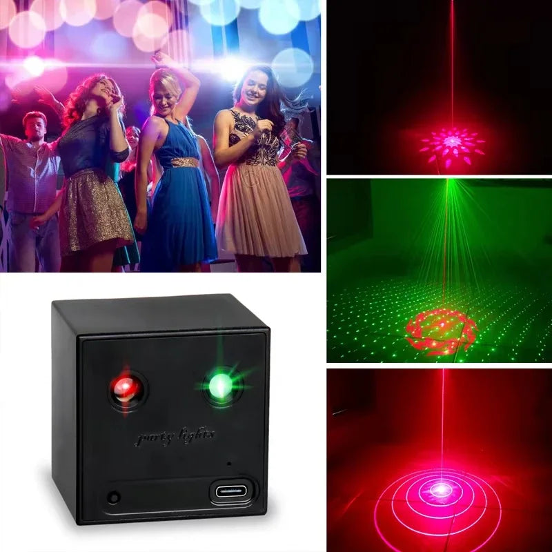 Mini LED Stage Light for Car Outdoor Camping Party Rechargeable Colorful Toy Lamp Home Holiday Deco Lights Disco Light for DJ Quake