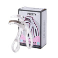 PRETTY Wide Angle Eyelash Curler Borderless Lash Lifting Tool with Built In Comb for Separated Defined Curled Lashes Quake white