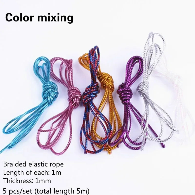 Thin Shimmer Stretechable Braiding Hair Strings African Braid Braided Quake 5 pcs NO.3