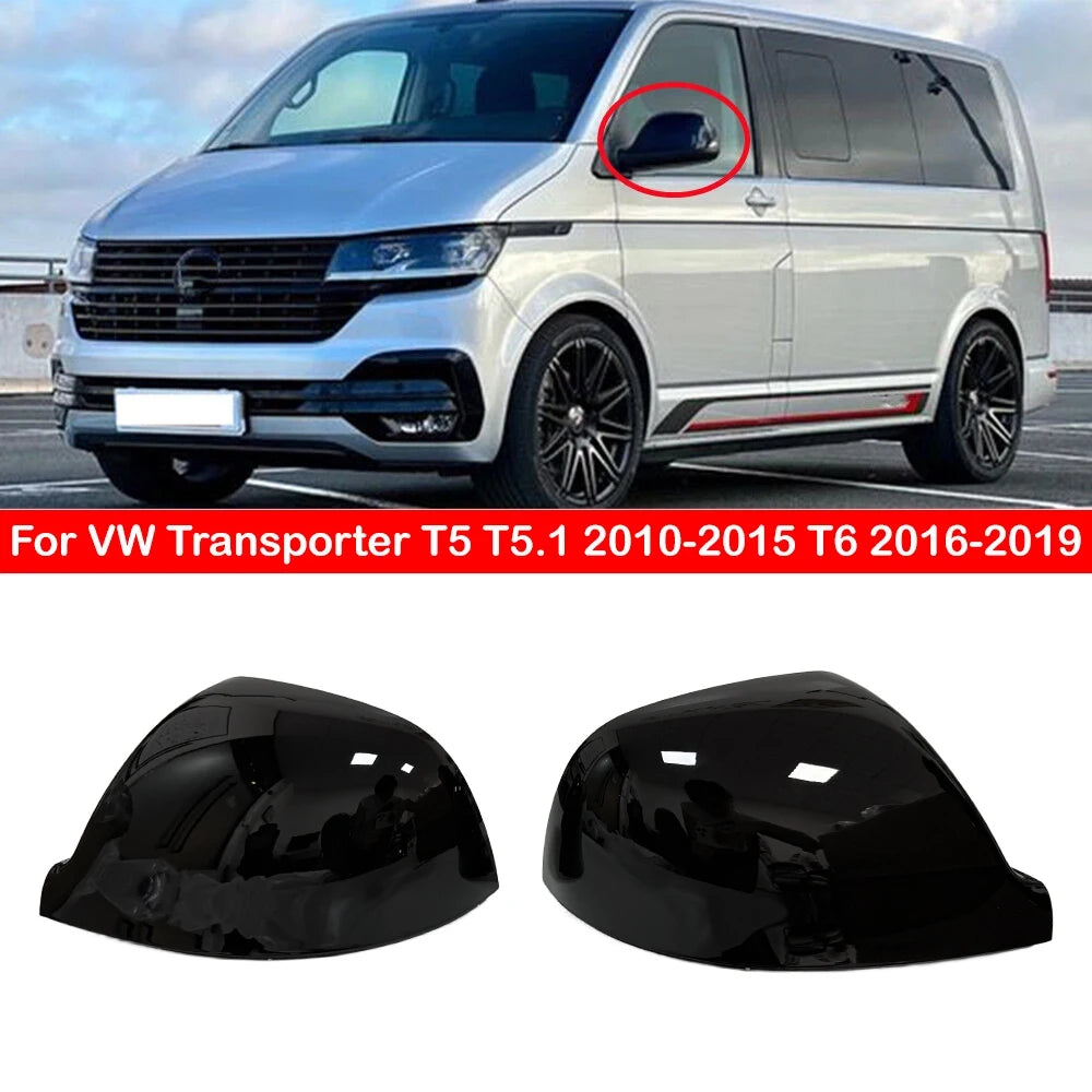 For VW Transporter T5 T5.1 2010-2015 T6 2016-2019 Replacement Car Rearview Side Mirror Cover Wing Cap Exterior Door Case Trim Quake