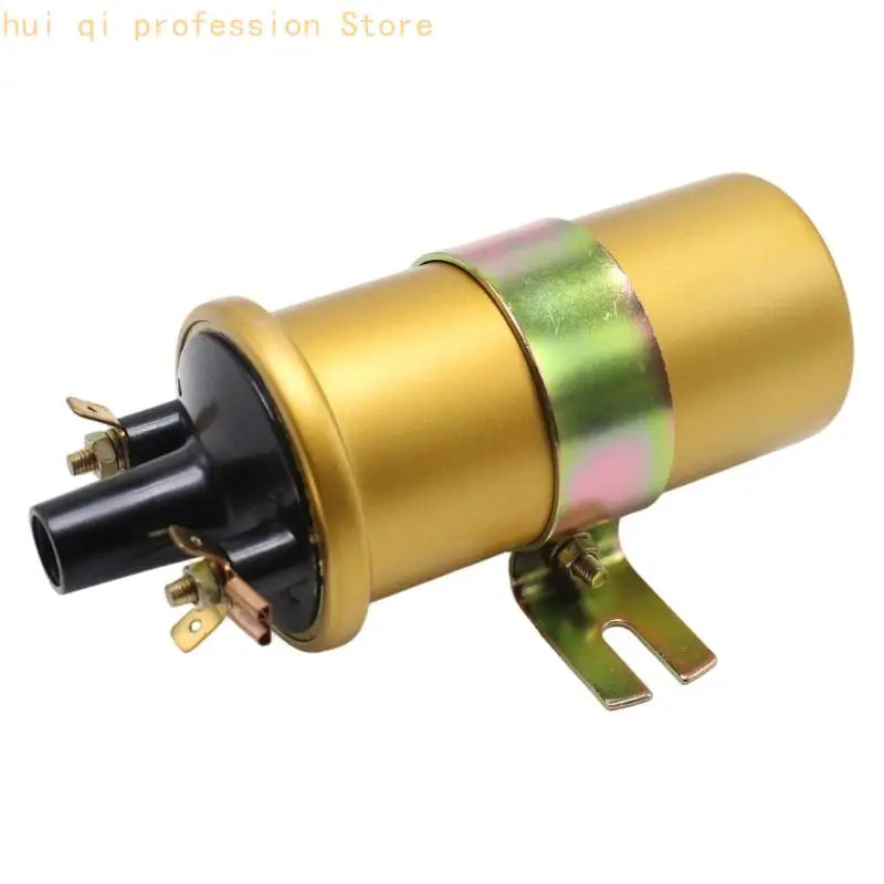 DLB105 Engine Start Repair Ignition Coil with Metal Canister Housing, Two Terminal Posts and Bracket Mount Structure Pack H8WE Quake gold CN