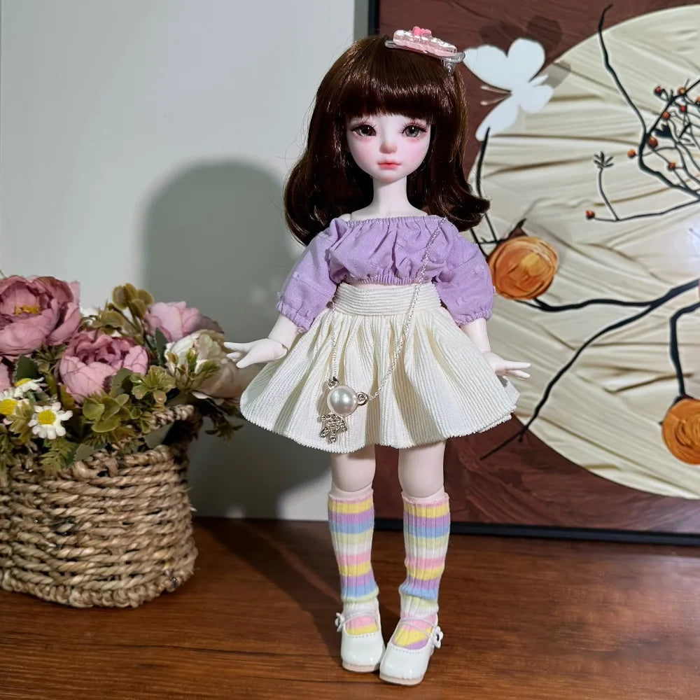Multiple Styles 1/6 30cm Doll 1/6 BJD Skirt Handmade Replace Doll'S Lolita Dress DIY Kids Gift Doll Dress Up Cotton Doll Quake Type A